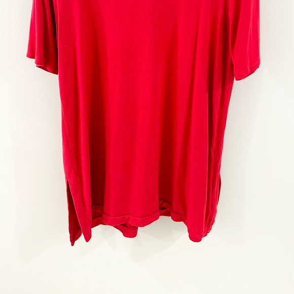 J. Jill Wearever Short Sleeve Knit Tunic Red Size Large - Picture 4 of 6